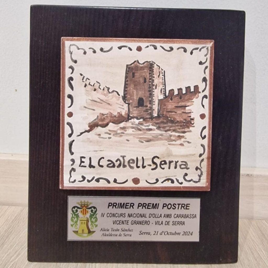 Primer premio postre El Mosaic en el Concurs Nacional d’Olla amb Carabassa 2024.